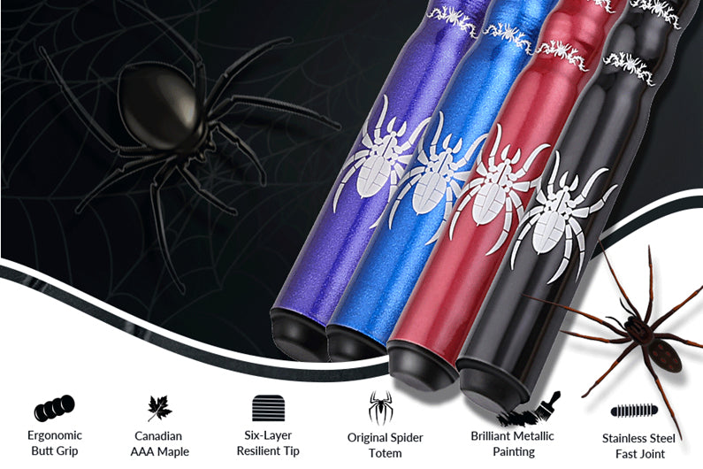 Stand Out with our Original Spider Pattern Billiard Cue Design