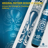 pool cue stick with unique operal mask pattern design