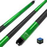 58" 2-Piece Pool Cue Stick for Men Women, Commercial/House Billiard Pool Cues, Hand-Painted Pool Stick for Men Women - Green,19 Oz