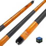 Billiard House Bar Pool Cue Sticks 58", 2-Piece Pool Table Stick with 13mm Tip,Hardwood Pool Stick for Men Women - Orange,19 Oz