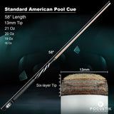13mm tip pool cue stick